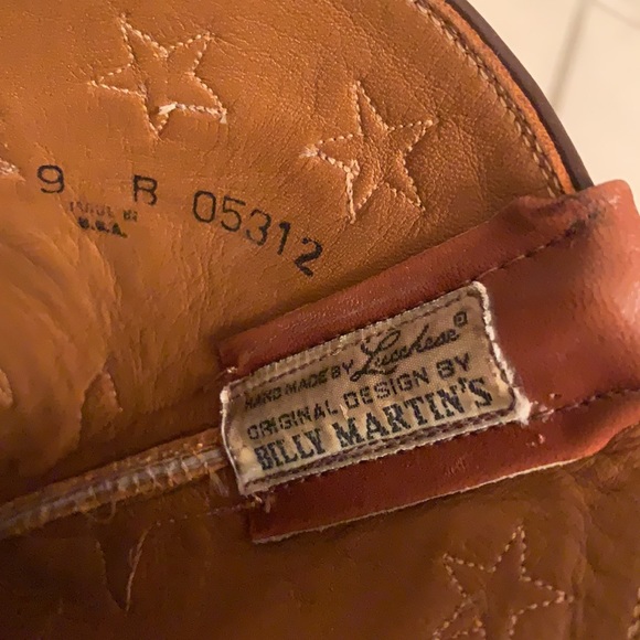 Rare vintage Lucchese pointy toe cowboy boots 9B Texas Billy Martin design - Picture 4 of 9